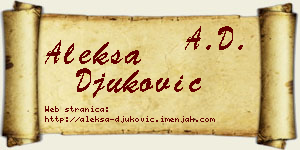 Aleksa Đuković vizit kartica